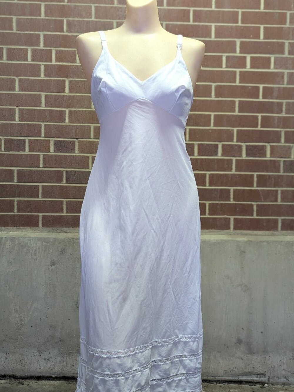 Vintage Aristocraft by Superior Lace Hem Slip Dress Romantic Coquette Sleepwear
